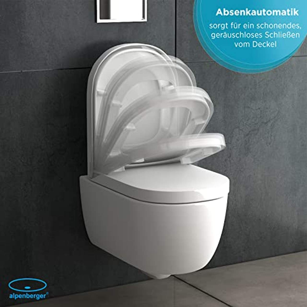 Alpenberger Spülrandloses Tiefspül-WC mit Lotuseffekt