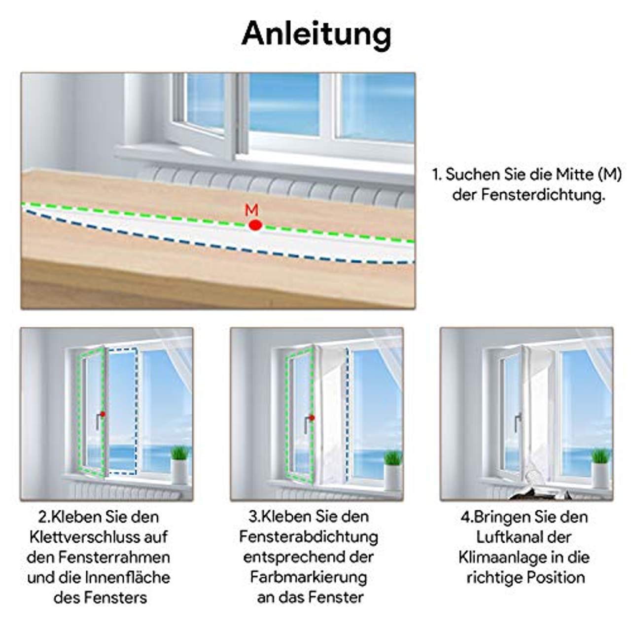AmzKoi Fensterabdichtung für Mobile Klimagerät