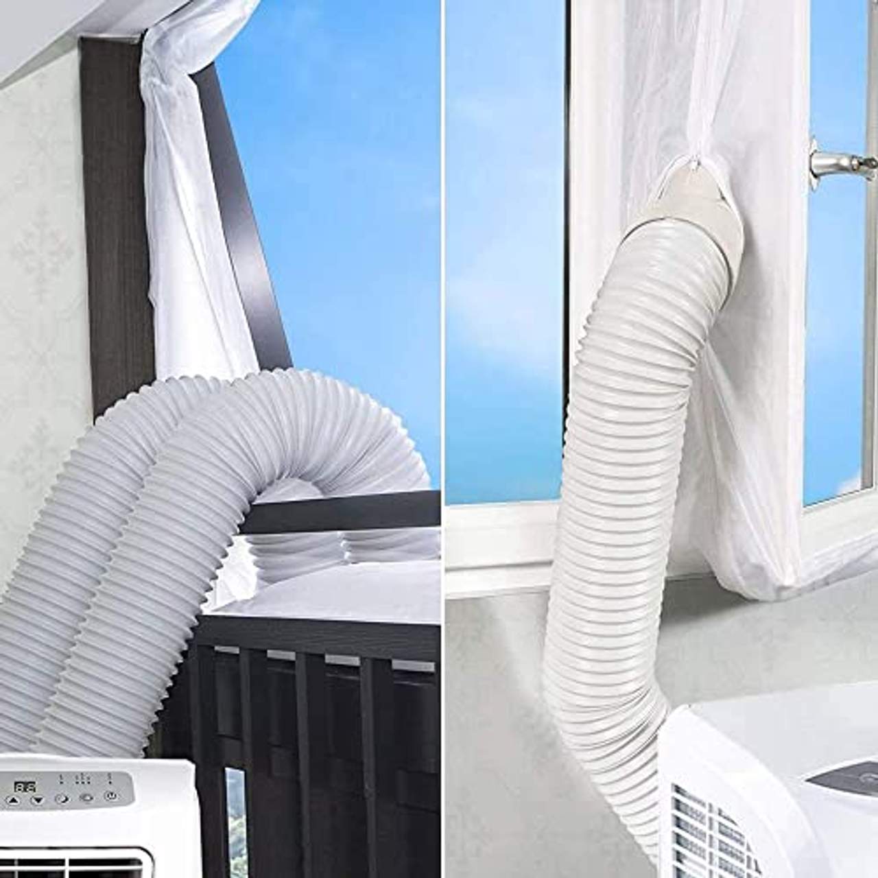 Blinngo Fensterabdichtung Für mobile Klimageräte und Abluft-Wäschetrockner 400cm Universal