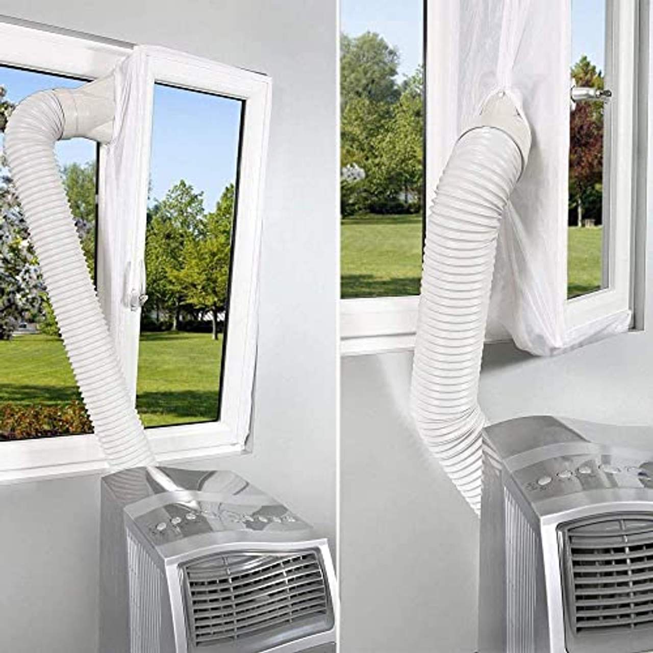 Blinngo Fensterabdichtung Für mobile Klimageräte und Abluft-Wäschetrockner 400cm Universal