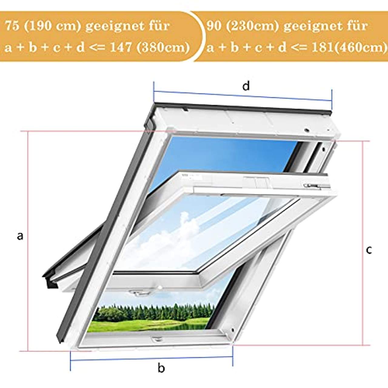 Teamkio Fensterabdichtung für Mobile Klimageräte Dachfenster