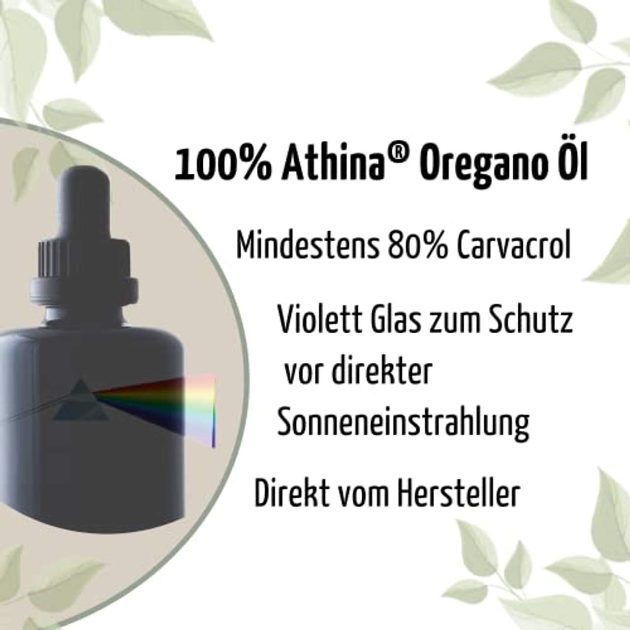 Athina Oregano Öl Bio DE-ÖKO-006 100% ätherisches Oreganoöl Origanum