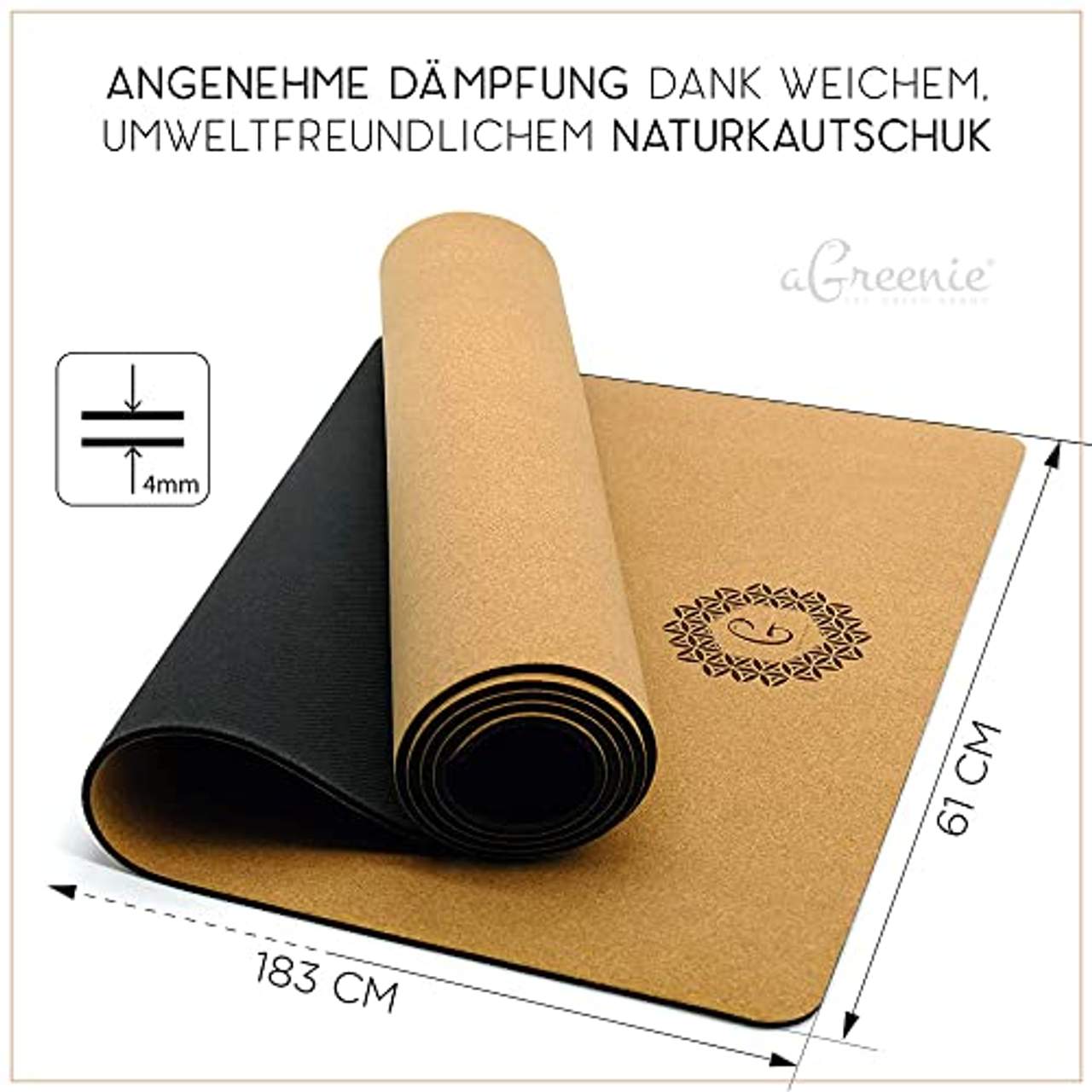 aGreenie Premium Eco Yogamatte Tasche Set
