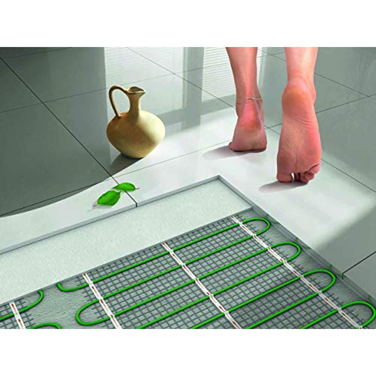 Elektrische Fußbodenheizung 150Watt je m² Thermostat analog