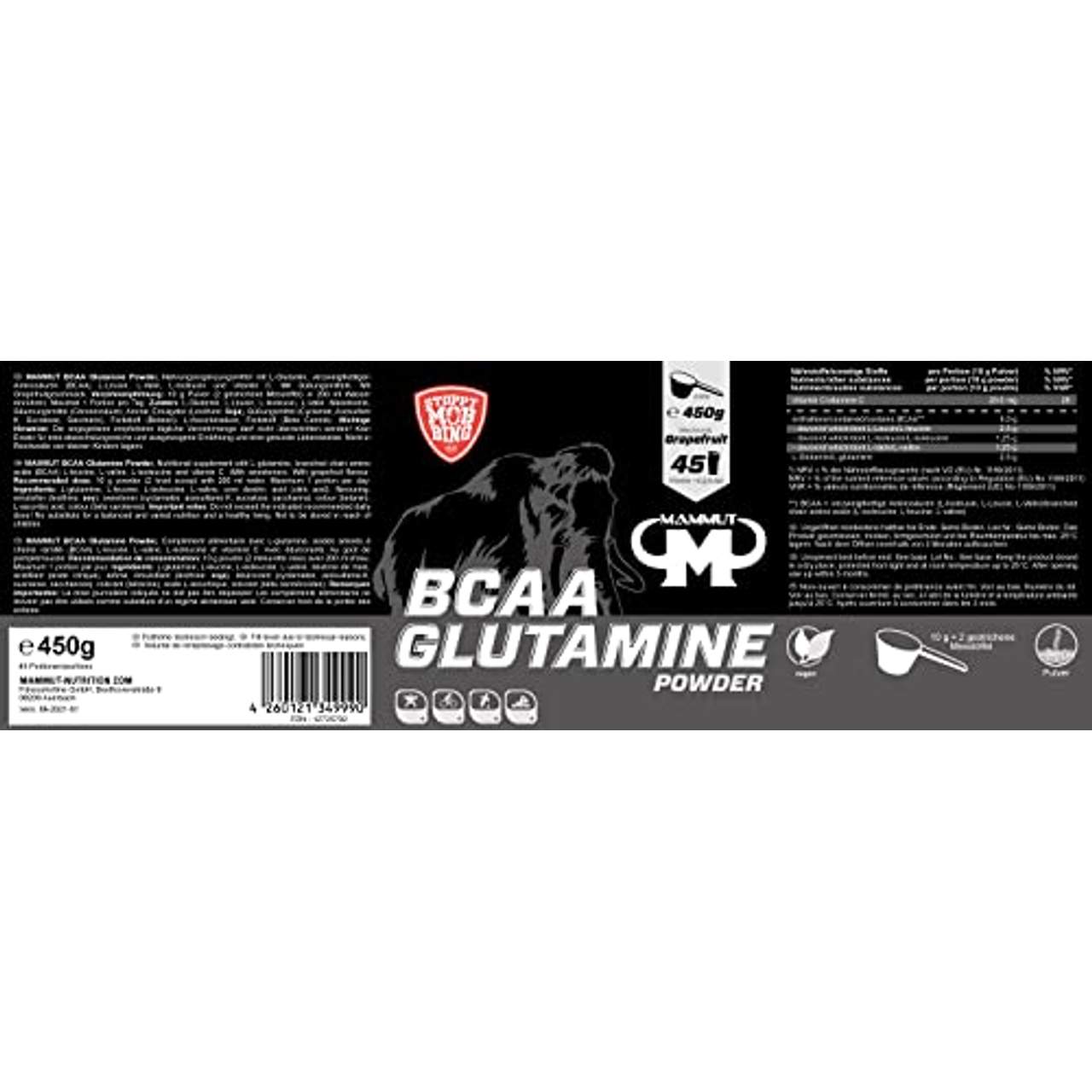 Mammut Nutrition Bcaa Glutamin Powder