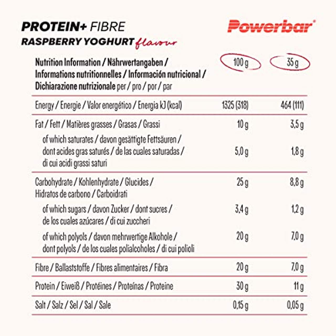 PowerBar Protein Plus Fibre Raspberry Yoghurt 24x35g