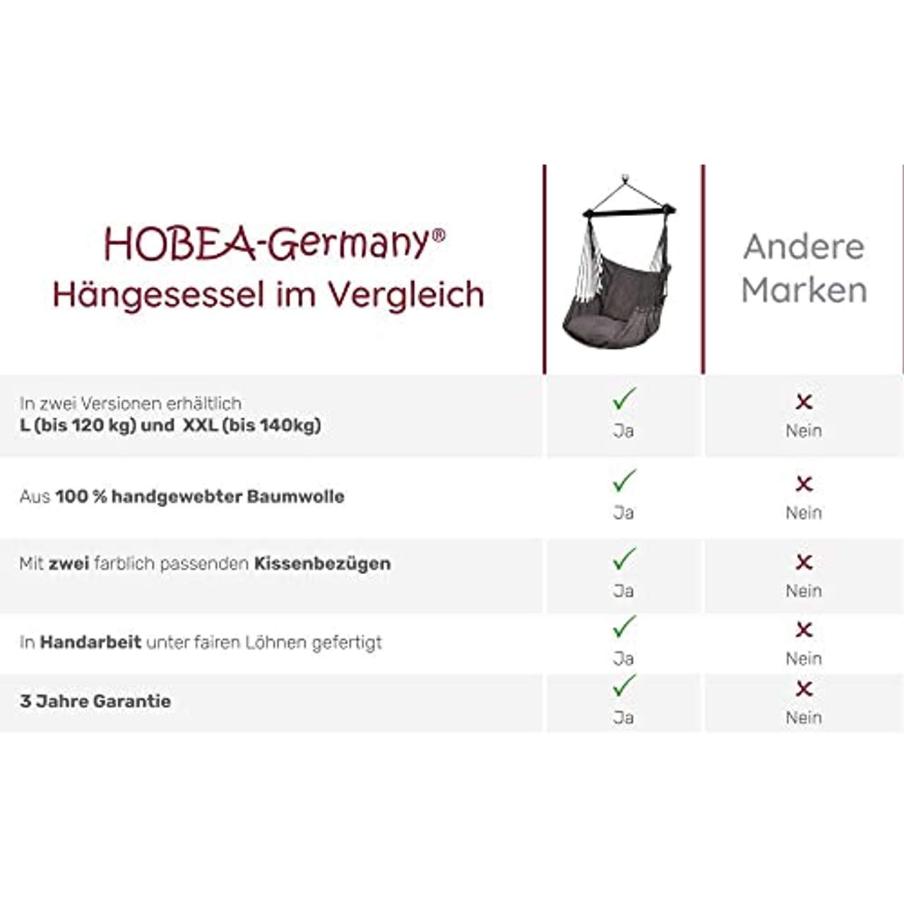 HOBEA-Germany Hängesessel Toskana