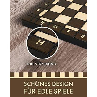 Schach; Sehr schönes Schachspiel aus Holz BUG Schachbrett 41 x 41 cm 