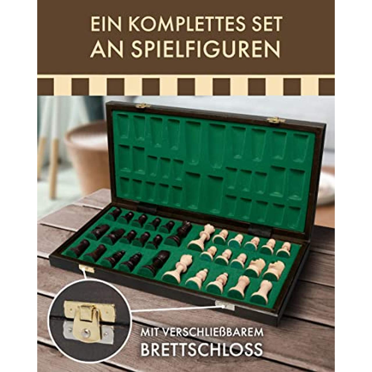 Chessebook Schachspiel Bug 41 x 41 cm Holz