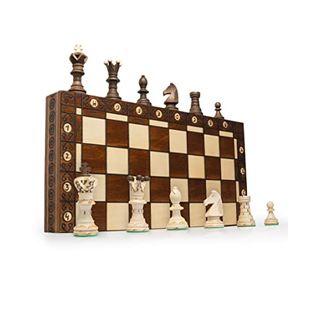 Schach Holz Schachbrett Magnetisch Schachspiel Faltbar Brett 40cm Reiseschach 