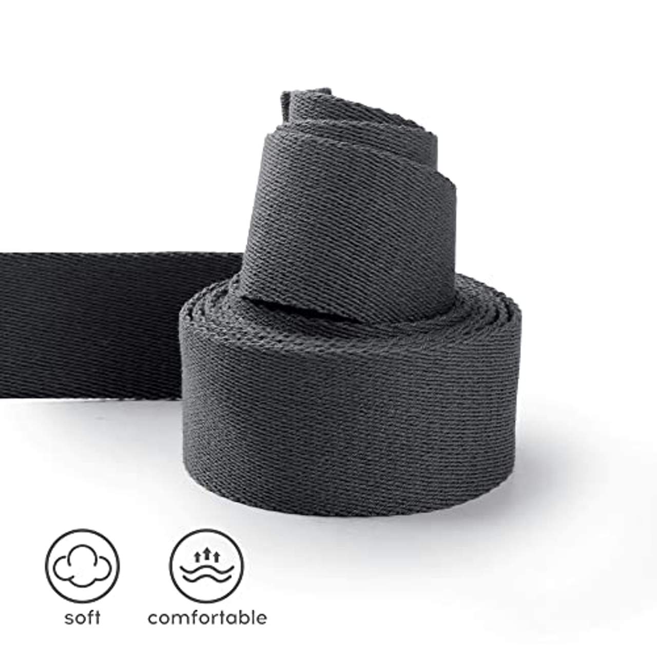 voidbiov D-Ring-Schnalle Yoga-Gurt Strapazierfähiger BaumwolleVerstellbarer Gürtel