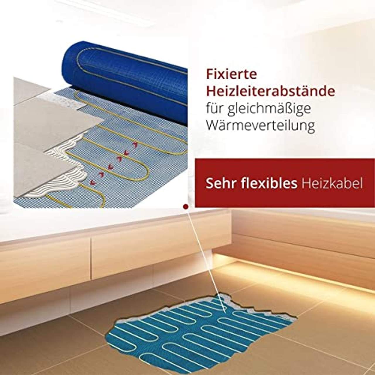 Flexithermo Standart elektrische Fußbodenheizung Komplett-Set