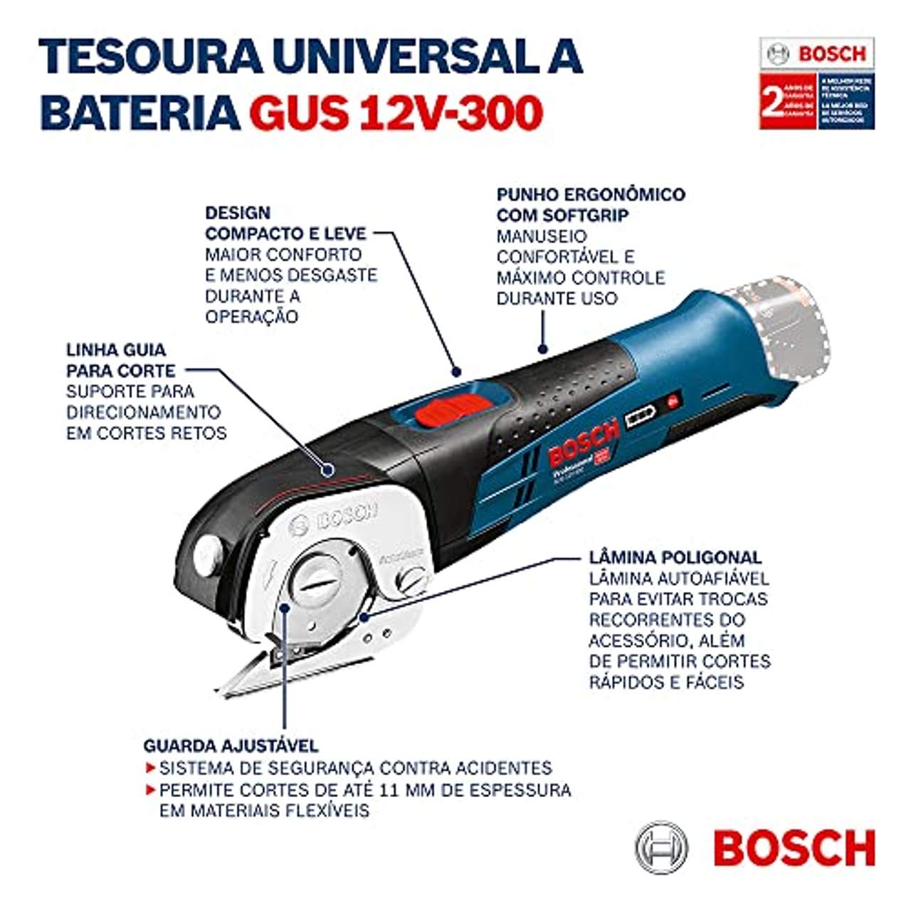 Bosch Professional 12V System Akku Universalschere GUS 12V-300