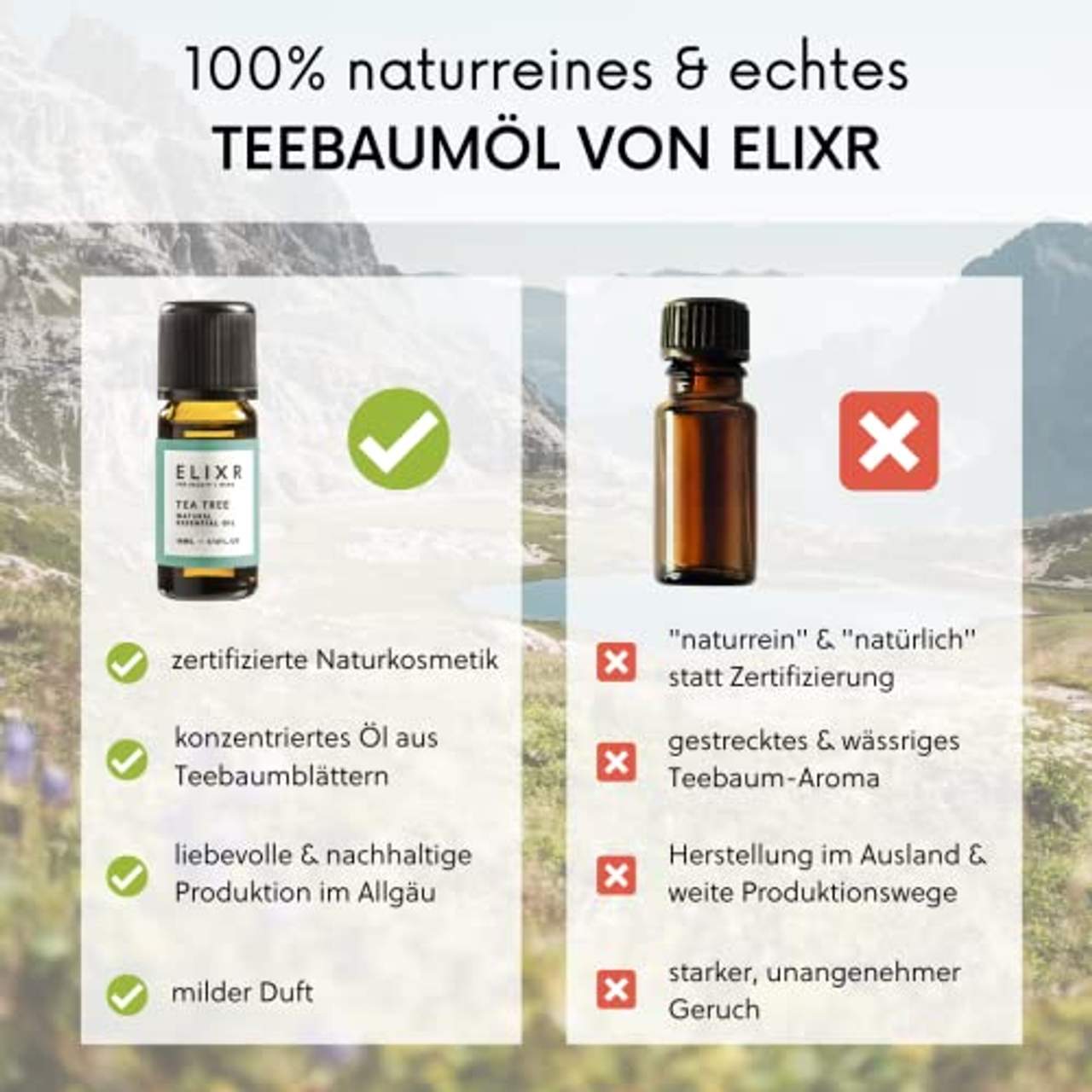 ELIXR Teebaumöl 30 ml I 100% naturreines ätherisches Teebaum Öl