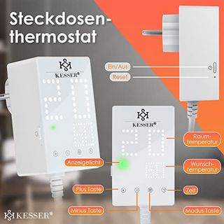 KESSER Infrarotheizung Mit Thermostat Infrarotheizkörper Elektroheizung Infrarot Heizung Wandheizung