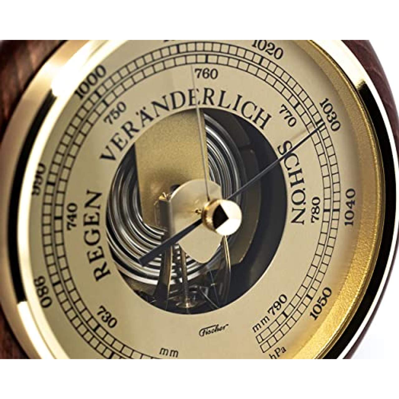 Fischer Barometer Pascal mit Holzgehäuse 170mm Erzgebirge