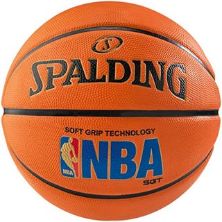 Spalding Unisex-Adult Ball NBA Logoman Sponge Basketball