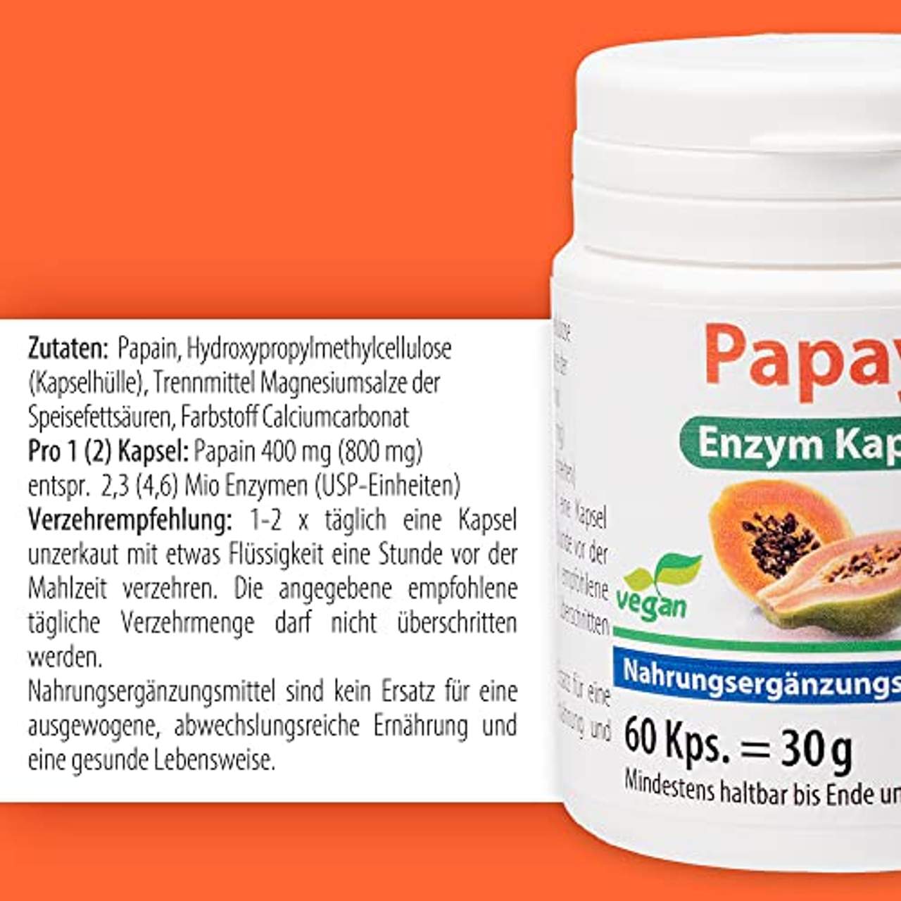 Pharma-Peter Papaya Enzym vegetarische Kapseln