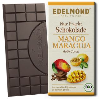Edelmond Vegane Zartbitter Schokolade Mango Maracuja