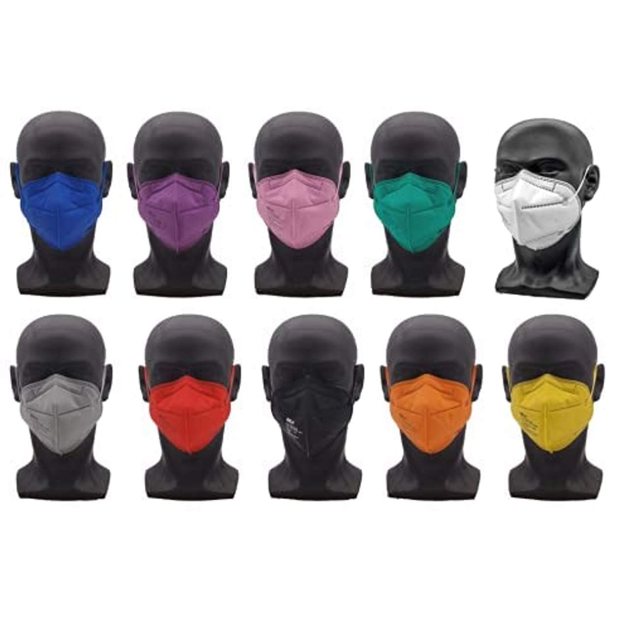 20 Bunte FFP2 Masken farbig gemischt