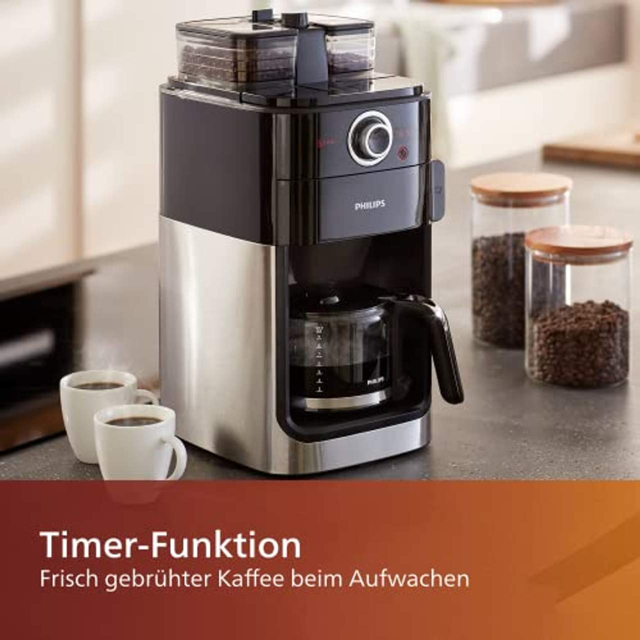 Philips Filterkaffeemaschine mit Mahlwerk Grind and Brew HD7769/00