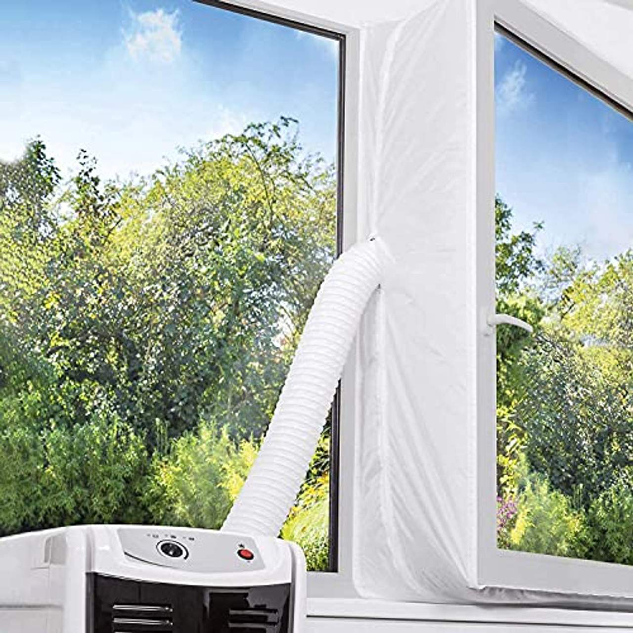 TOPOWN 400cm Fensterabdichtung Für Mobile Klimageräte und Abluft-Wäschetrockner Fensterabdichtung