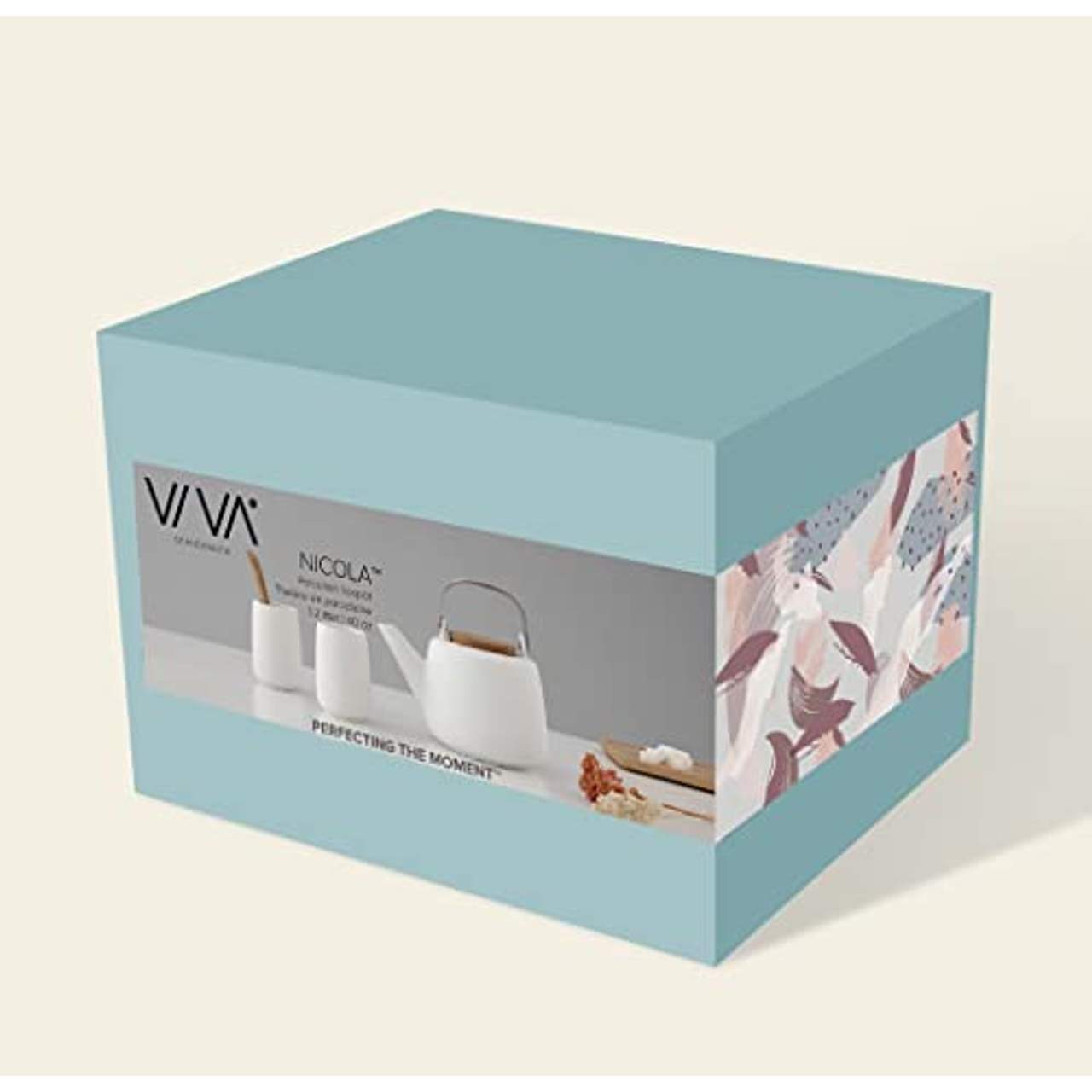 VIVA scandinavia Teekanne Porzellan Weiß : tropffrei