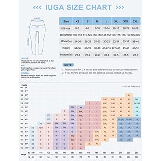 IUGA Hohe Taille Yoga Hose Taschen-Design Mittel Schwarze
