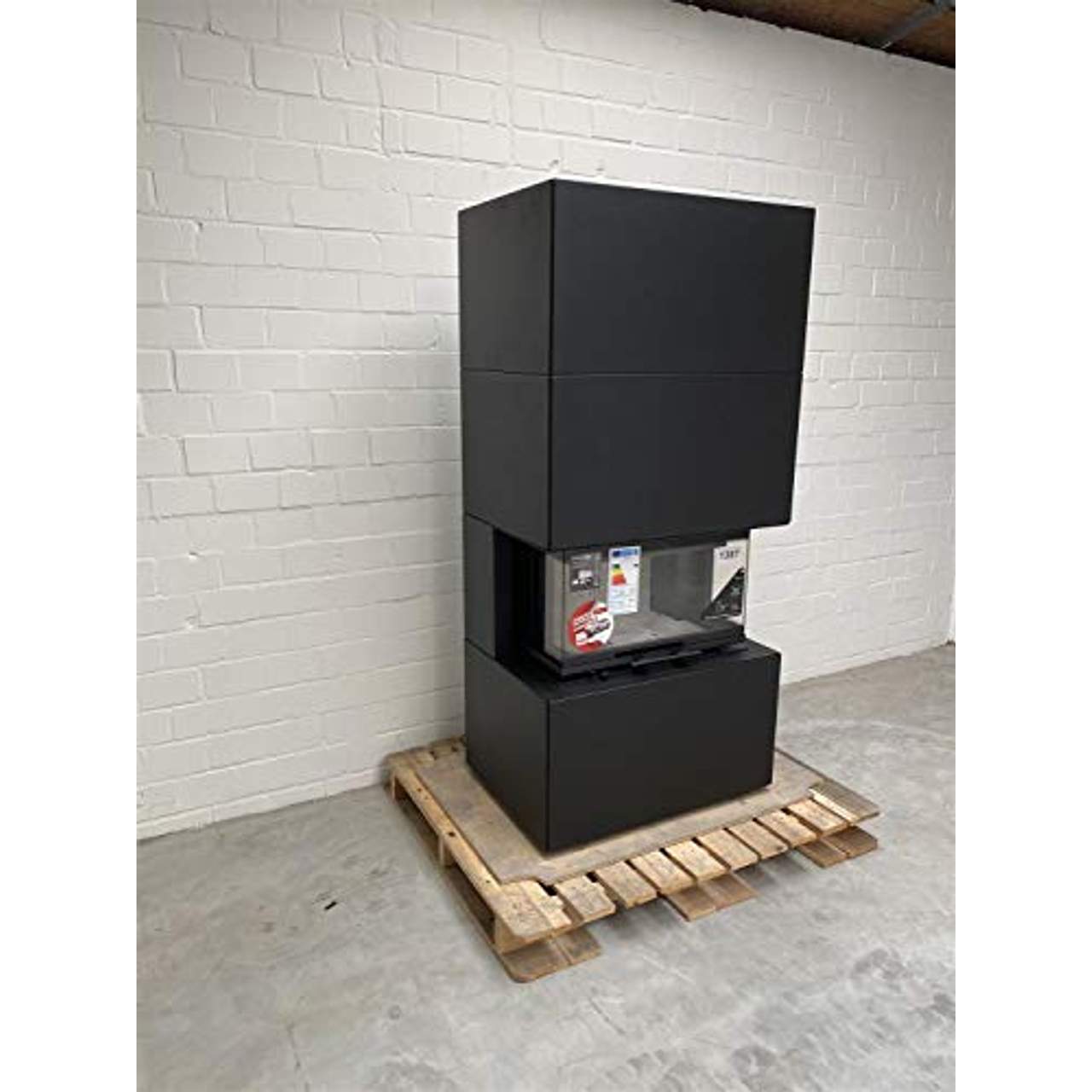 Kratki Home Easy Box Kamin-Ofen Stahl-Verkleidung schwarz hochschiebbar