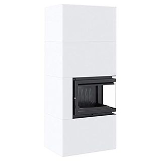 Kratki Home Simple Box Kamin-Ofen Stahl-Verkleidung weiß 2-Seitig