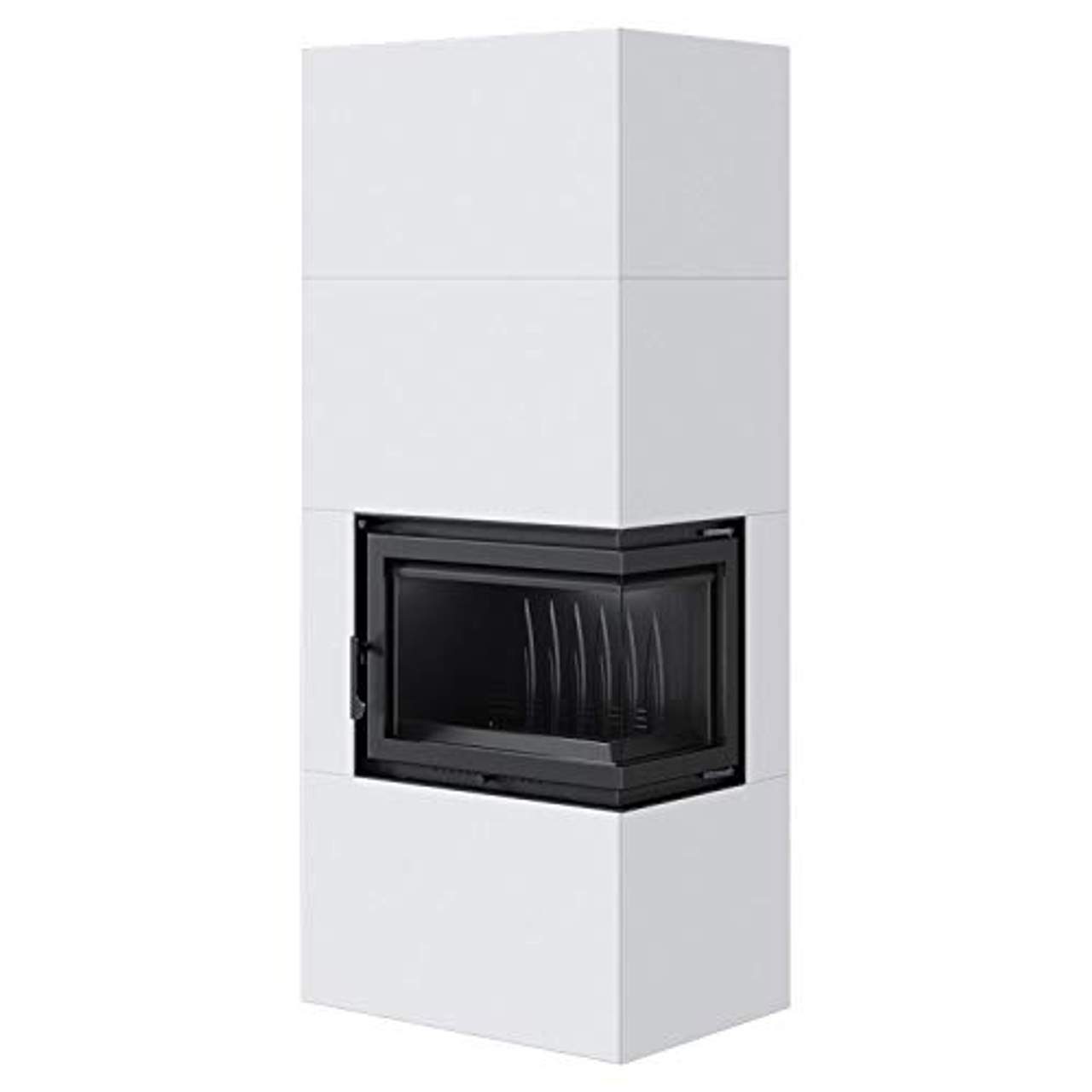 Kratki Home Simple Box Kamin-Ofen Stahl-Verkleidung weiß 2-Seitig