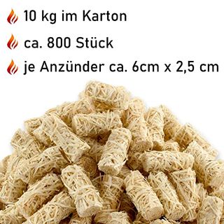 Öko Anzündwolle 10KG Premium-Holzwolle Anzünder