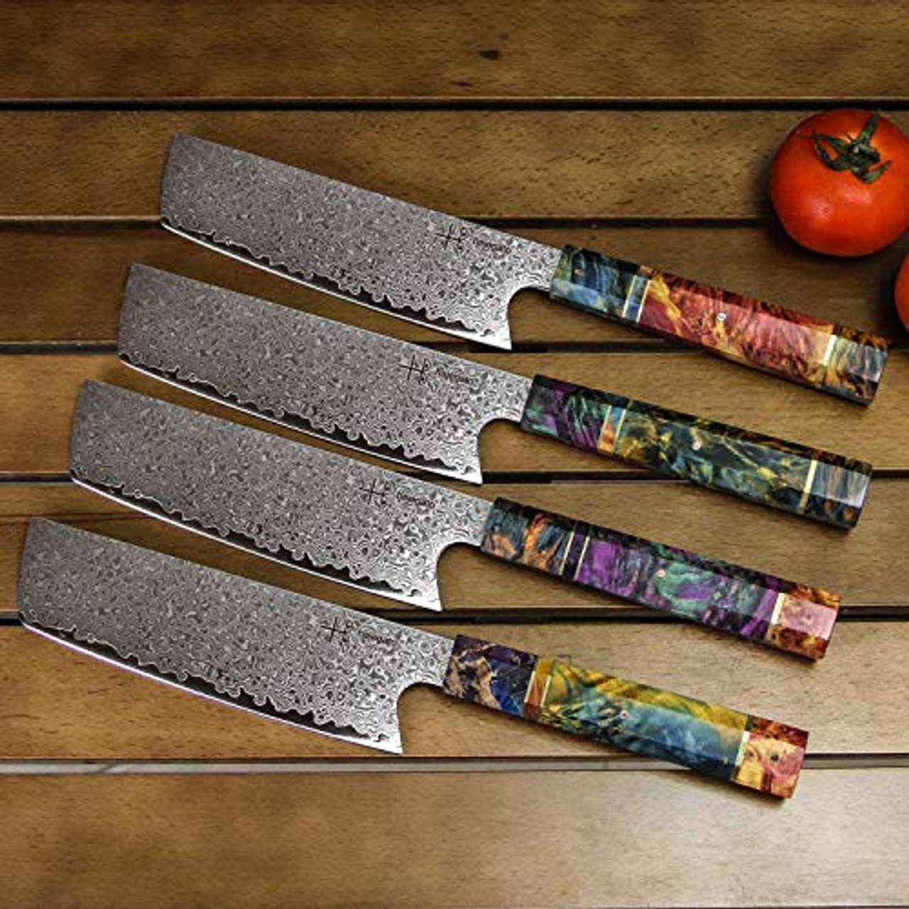 Hajegato Damastmesser Küchenmesser Einzigartiges Griff Kochmesser