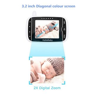 HelloBaby Babyphone mit Kamera Ferngesteuerter Pan-Tilt-Zoom  
