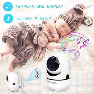 HelloBaby Babyphone mit Kamera Ferngesteuerter Pan-Tilt-Zoom  