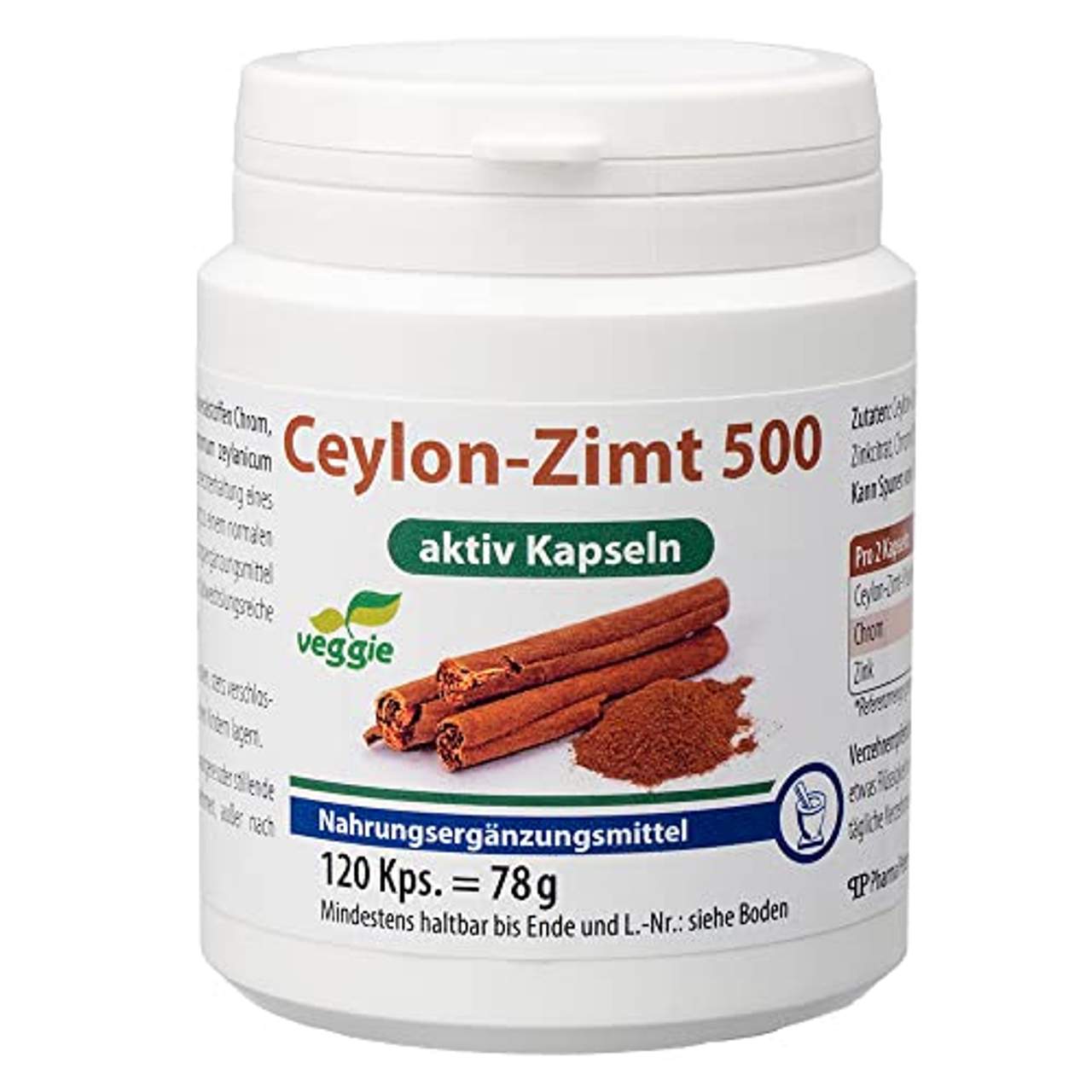 Pharma-Peter CEYLON-Zimt 500 aktiv Kapseln