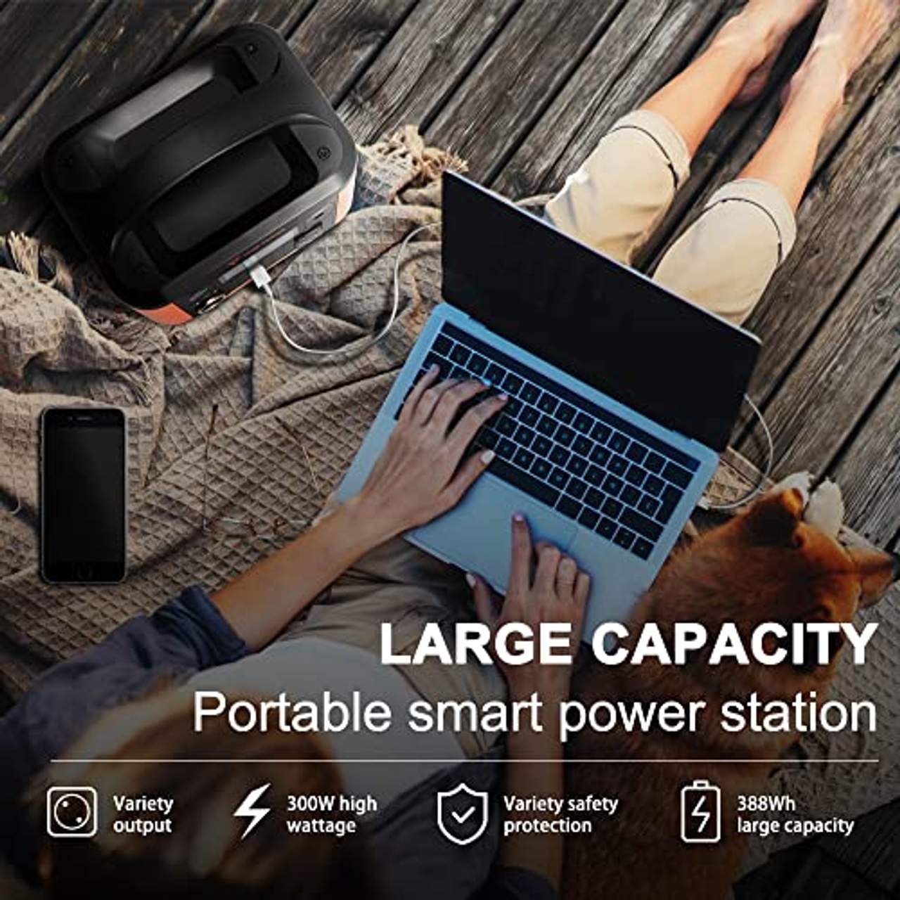 YOSE POWER Portable Power Station 388Wh/300W