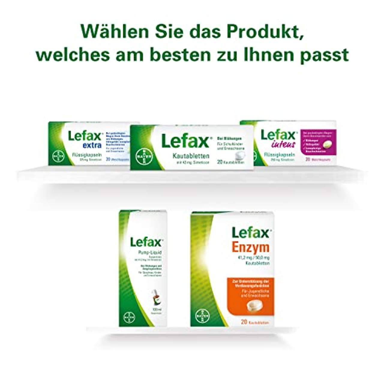 Lefax Intens Flüssigkapseln bei stärkeren Blähungen und weiteren