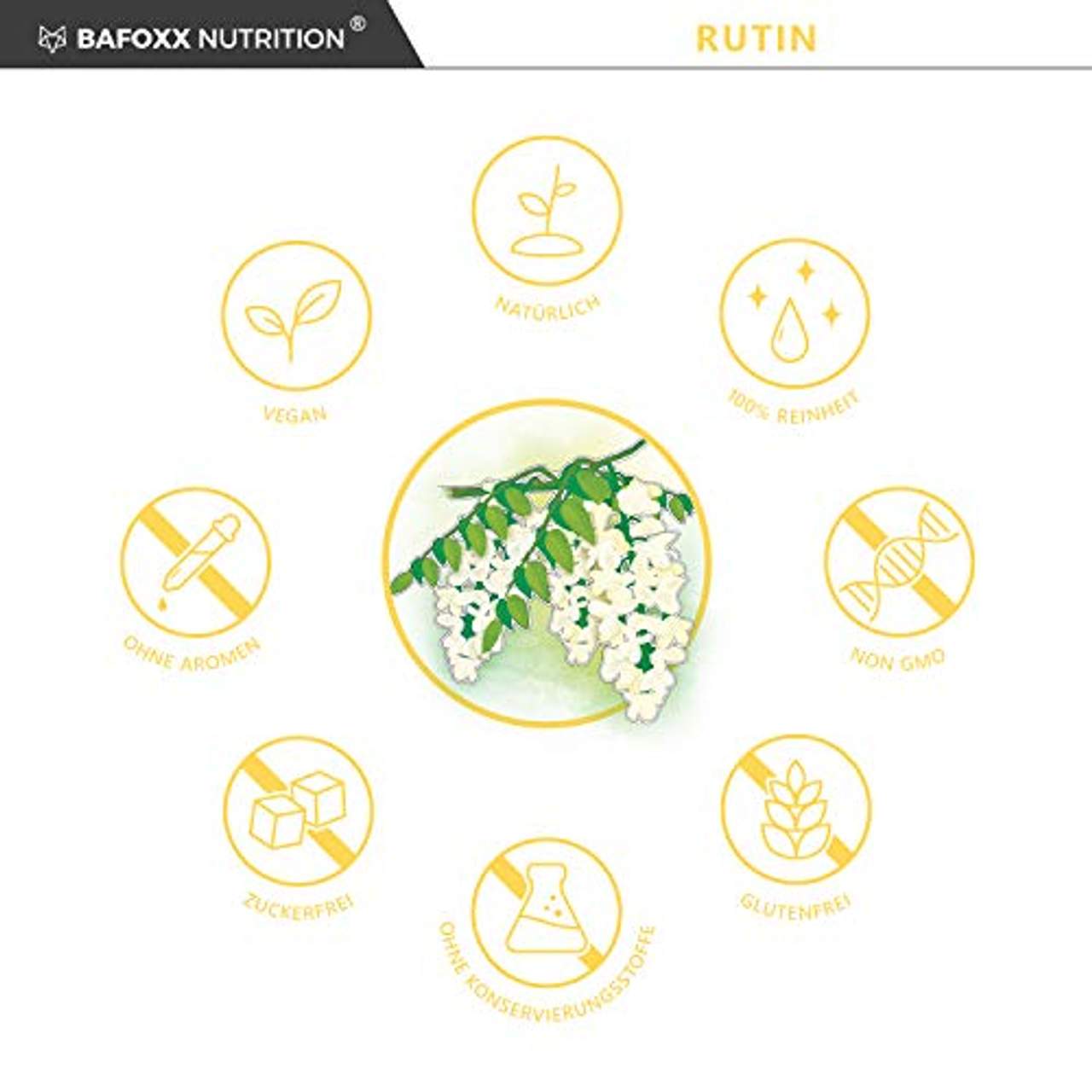 BAFOXX Nutrition Rutin Kapseln hochdosiert