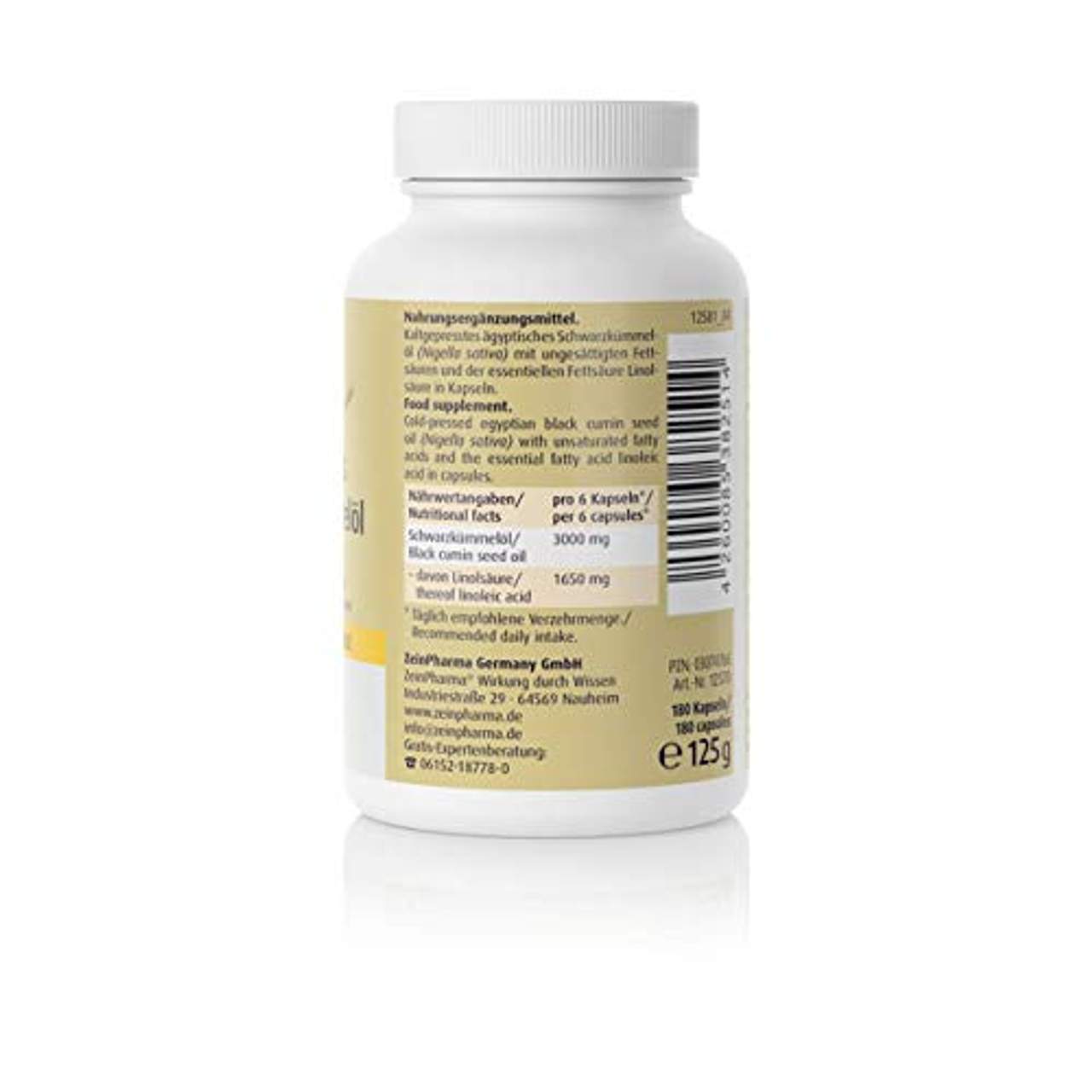 ZeinPharma Ägyptisches Schwarzkümmelöl Softgel-Kapseln 500 mg