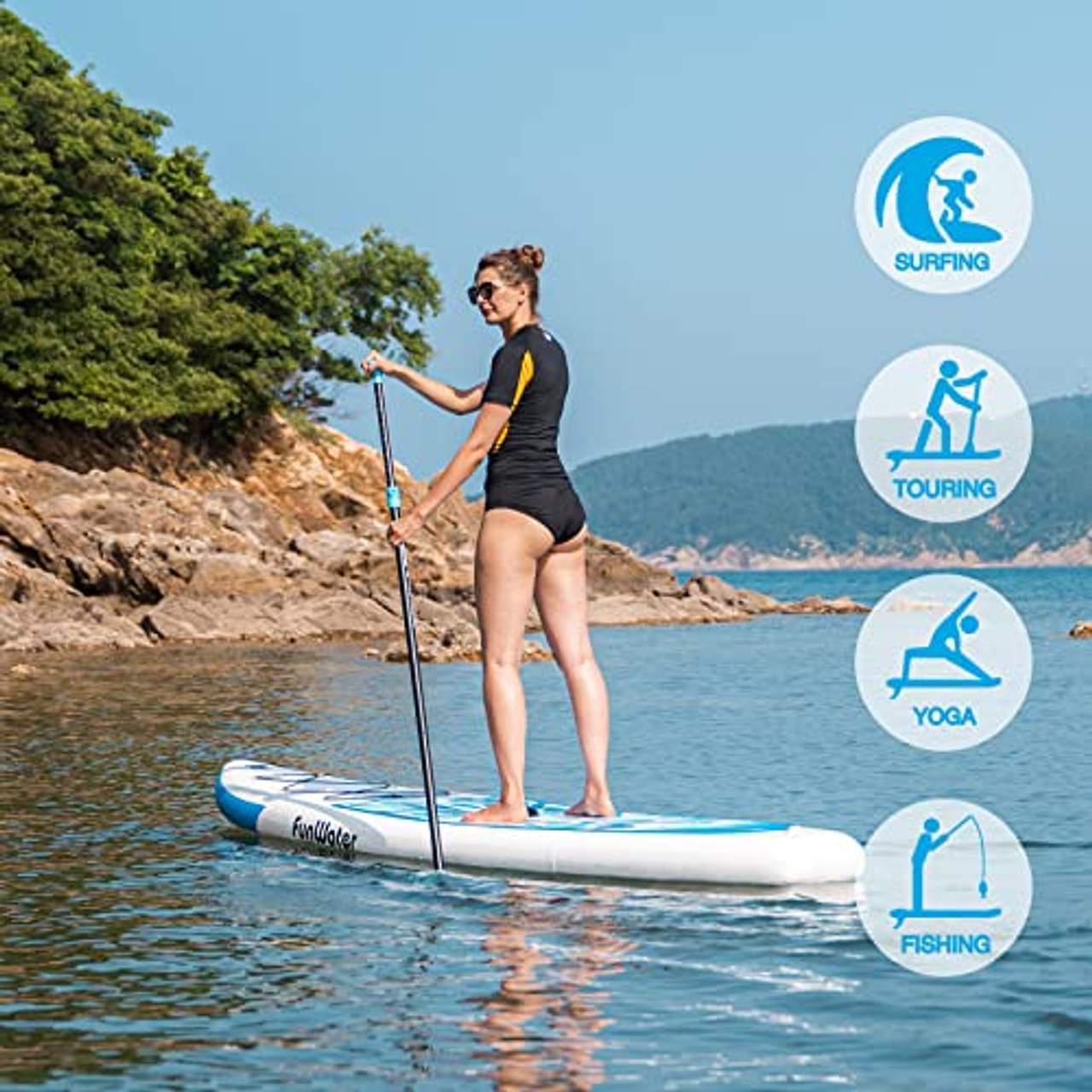 FunWater Aufblasbares Stand Up Paddle Board 320x83x15cm 