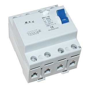 Fehlerstromschutzschalter FI Schalter 4 Polig 40A 30mA 0,03A