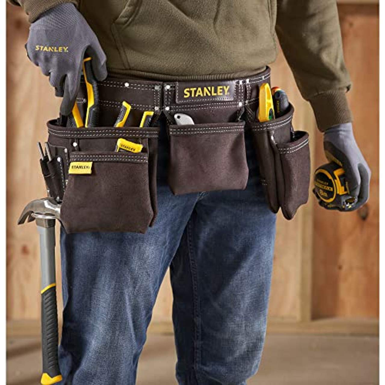 Stanley Werkzeug-und Montagetasche aus Büffelleder
