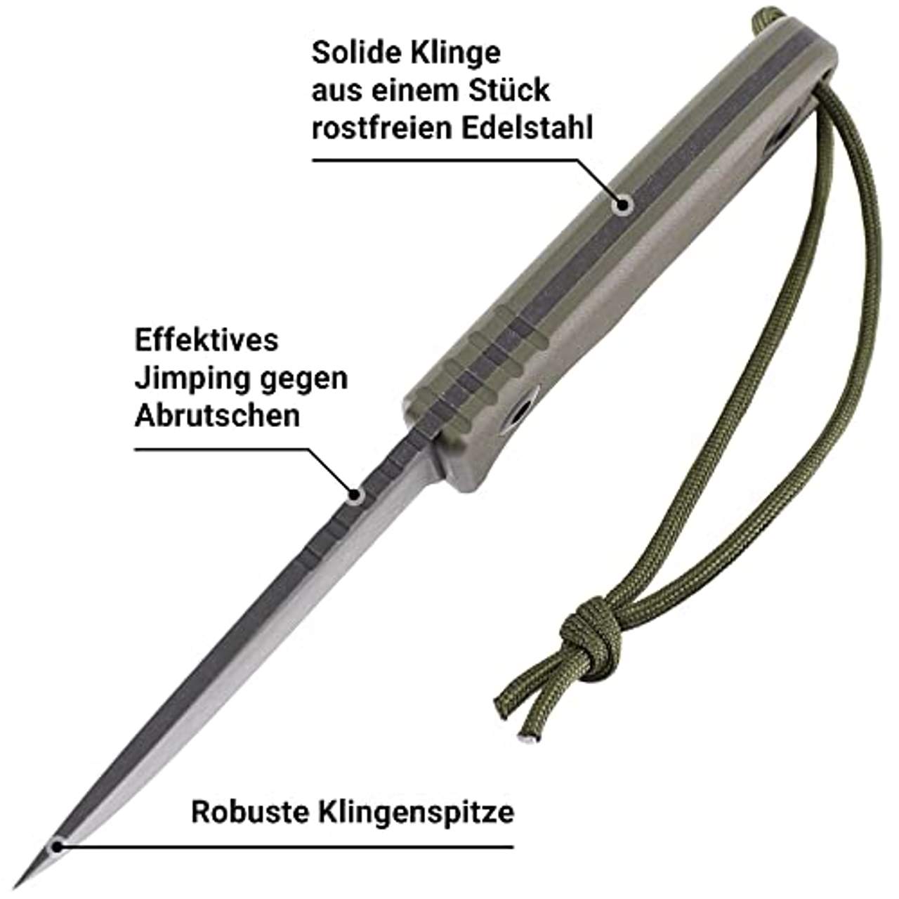 SCHNITZEL TRI Outdoormesser mit Kydex-Scheide und Multimontagesystem