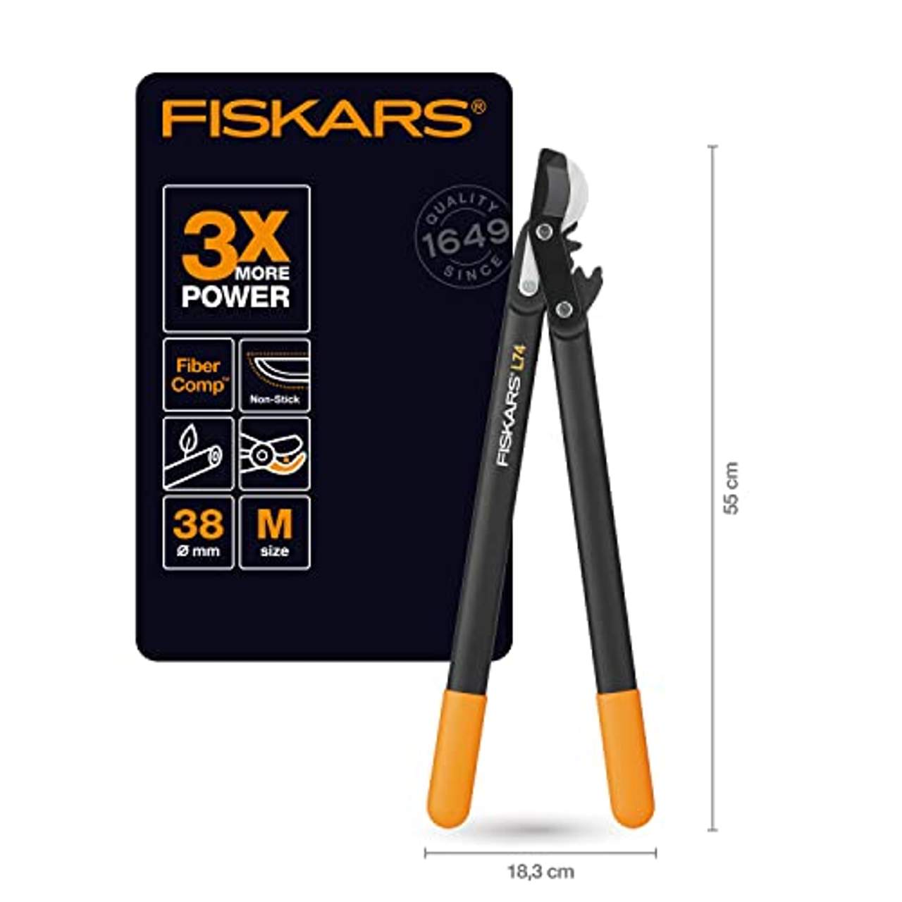 Fiskars PowerGear II Bypass-Getriebeastschere 