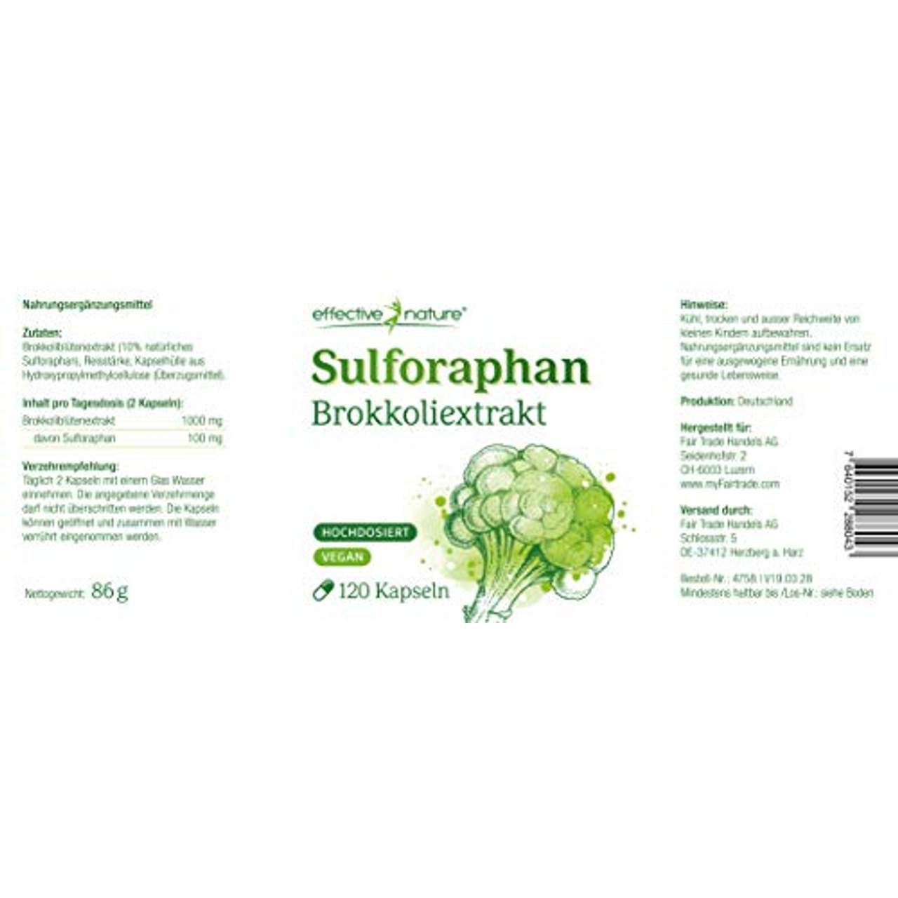 Sulforaphan Kapseln aus Brokkoli Extrakt