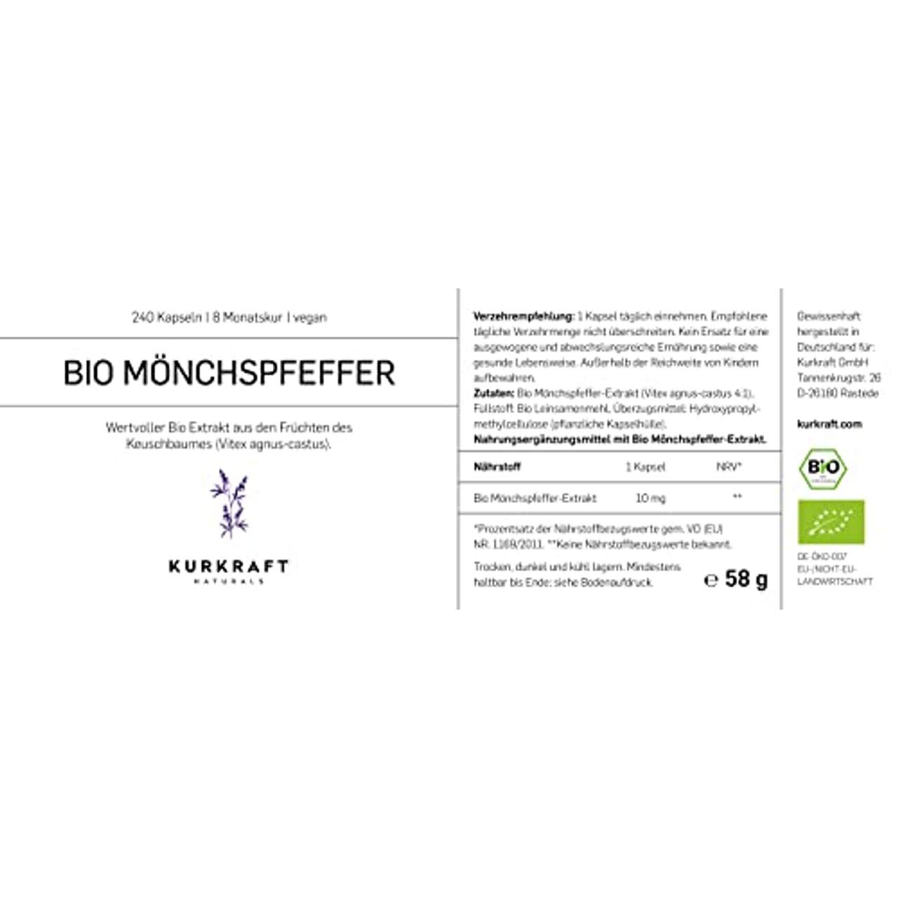 Kurkraft Original Bio Mönchspfeffer Extrakt