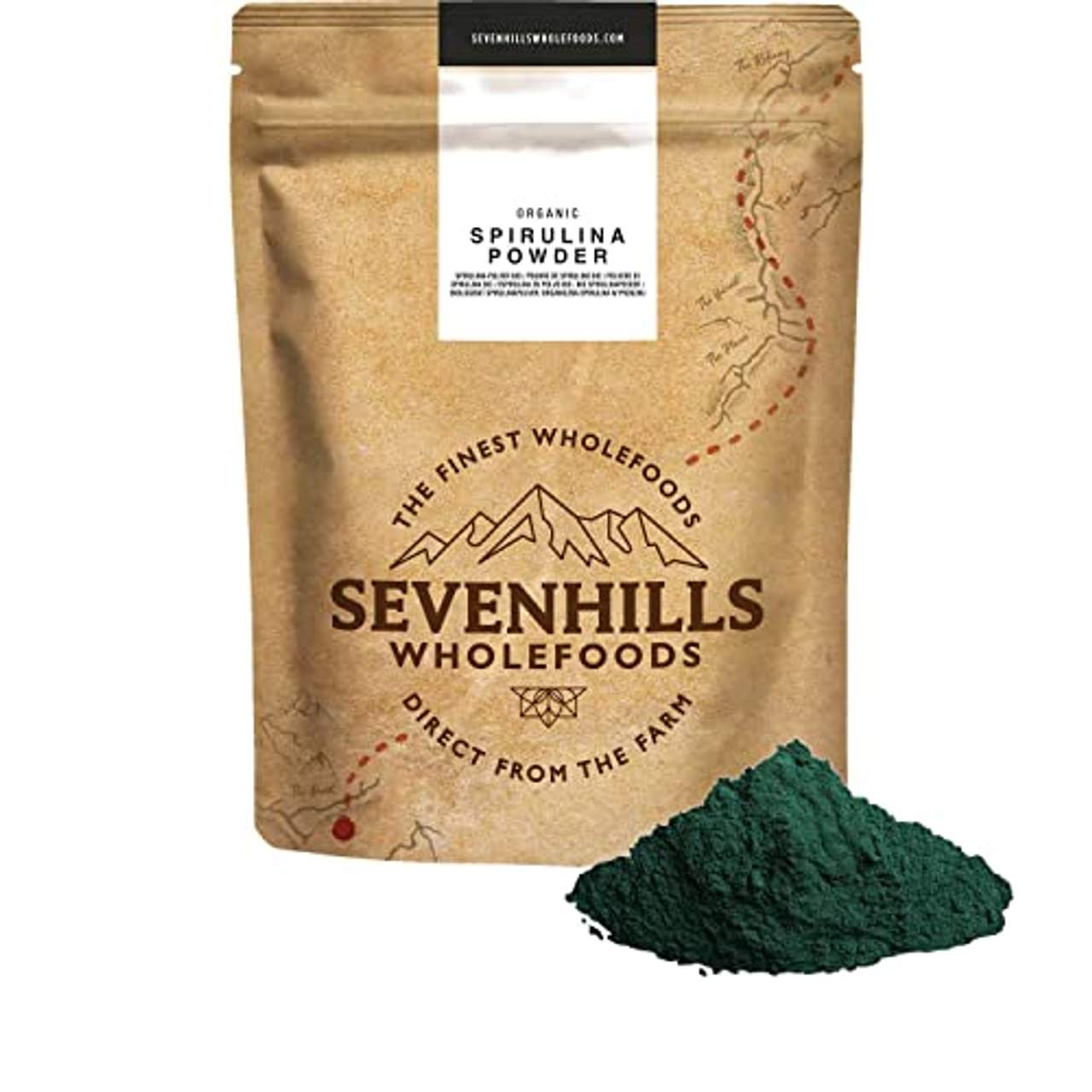 Sevenhills Wholefoods Spirulina-Pulver Bio 500g