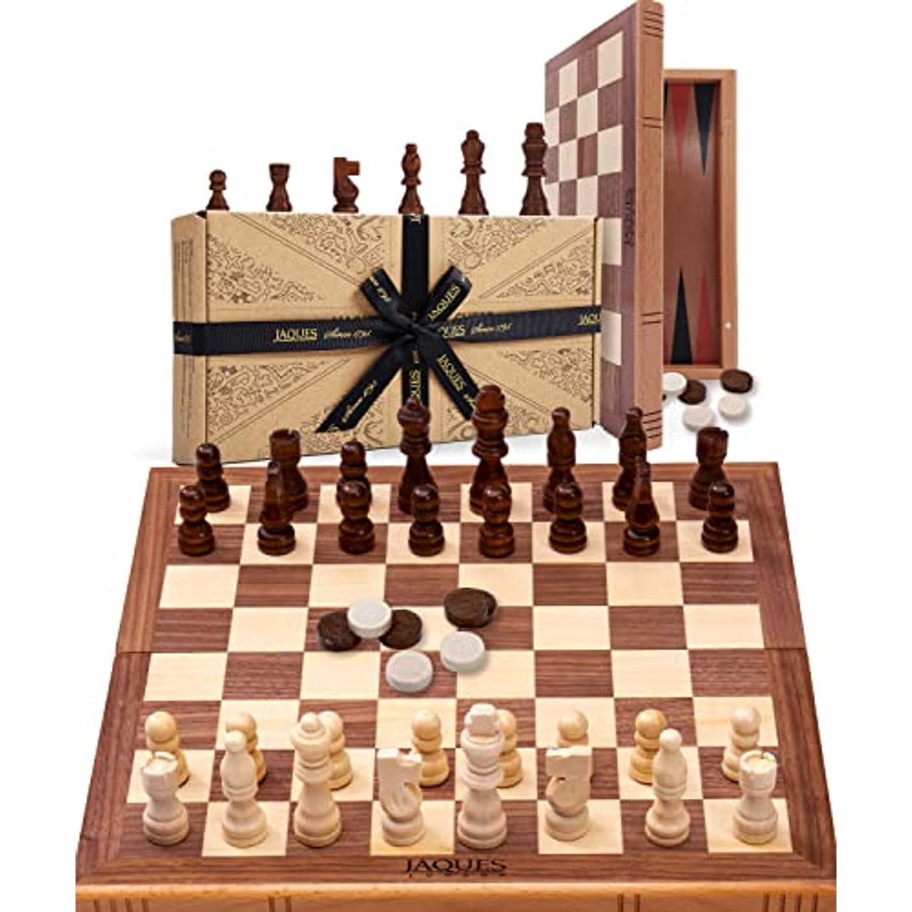 Jaques of London Premiere Chess Holz und Schachbrett Holz