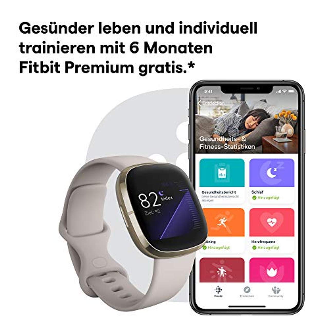 Fitbit Sense fortschrittliche Gesundheits-Smartwatch